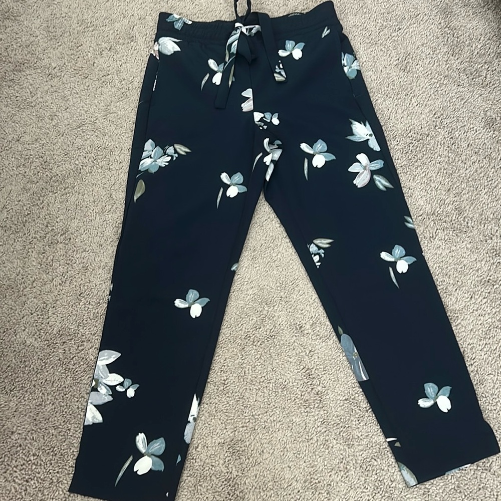 Pull on dress pants with elastic waistband